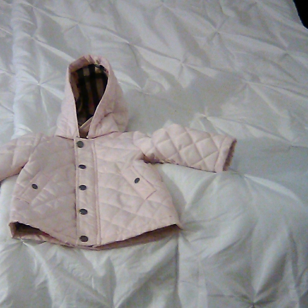 Infant Burberry Pink Childrens Quilted Jacket 9M - Picture 1 of 6